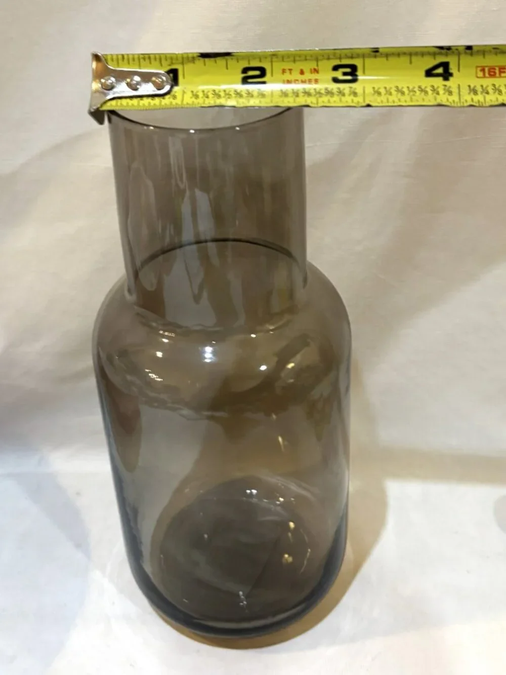 IKEA Forenlig Smokey Gray Glass Vase 8.25